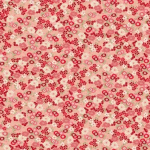 Tissus - Kasumi Floating Flowers Red