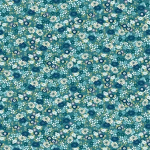 Tissus - Kasumi Floating Flowers Teal
