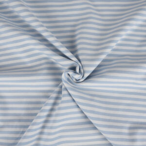 Tissus - Jersey Rayures Bleu 5mm