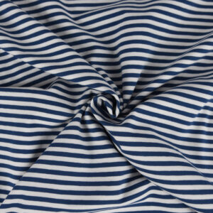 Tissus - Jersey Rayures Indigo 5mm