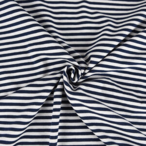 Tissus - Jersey Rayures Marine 5mm
