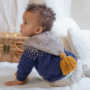 Veste jacquard à capuche
