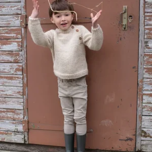 Pull à raglan boutonné