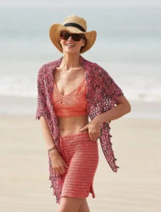 Châle au crochet