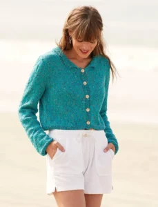 Cardigan à col polo