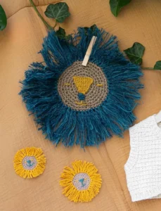 Déco lion au crochet