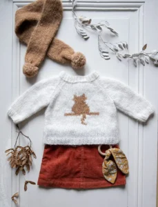 Pull à motif chat
