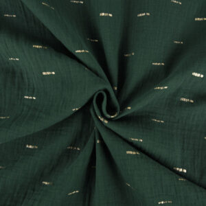 Tissus - Mousseline Froissée Vert