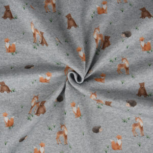 Tissus - Sweat Imprimé Numérique Animaux