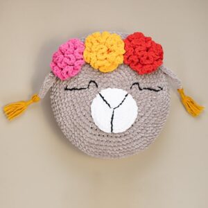 Coussin lama au crochet