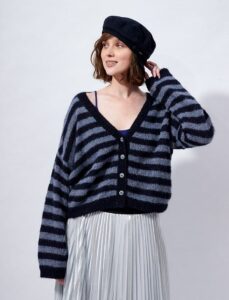 Gilet rayé oversize