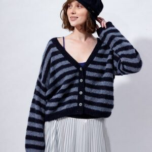 Gilet rayé oversize