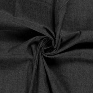 Tissus - Tissu jean fluide denim pré-lavé uni noir
