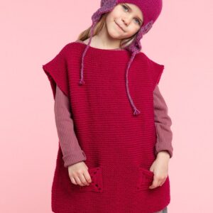 Poncho à poche en granny