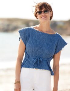 Top à nouer au crochet
