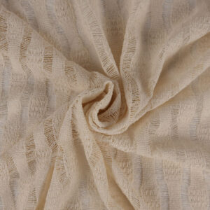 Tissus - Tissu Crochet Rayures Beige