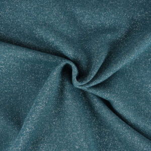 Tissus - Sweat Lurex Cyan Foncé Argenté