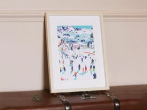 Coffret peinture au numéro - Skiing Among Montains par Katie Smith