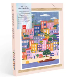 Coffret Petit Diamond - Diamond Painting Maisons colorées par Coralie Fau