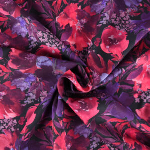 Tissus - Viscose Purple Flowers
